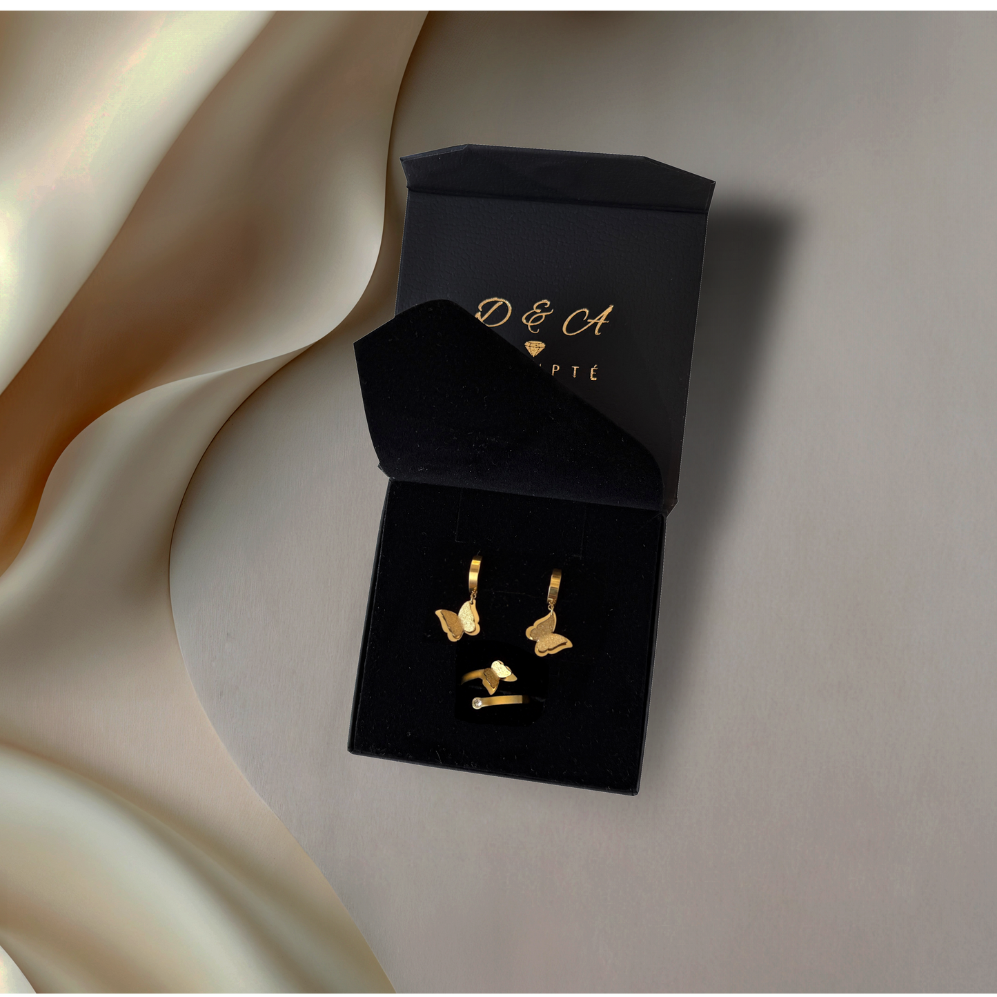Parure Papillon Doré