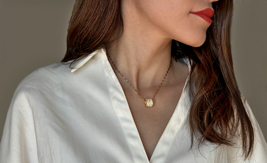Éclat Infini – Collier Cylindrique