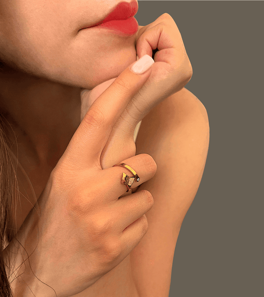 Bague Papillon Enlacée