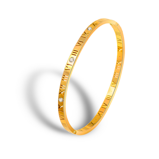 Élégance Romaine – Bracelet Jonc Doré