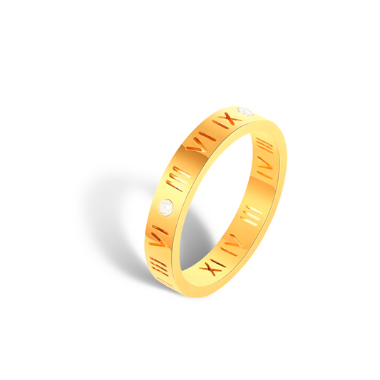 Éclat Romain – Bague Élégante Gravée