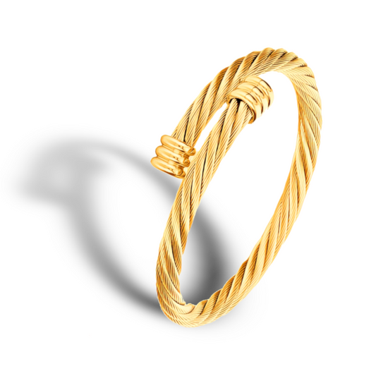 Élan Serein – Bracelet Torsadé Doré